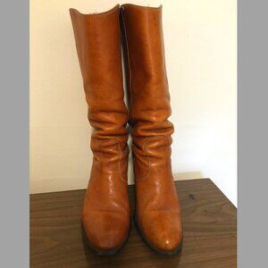 Madewell Honey Brown Leather Boots Made in Italy size 10